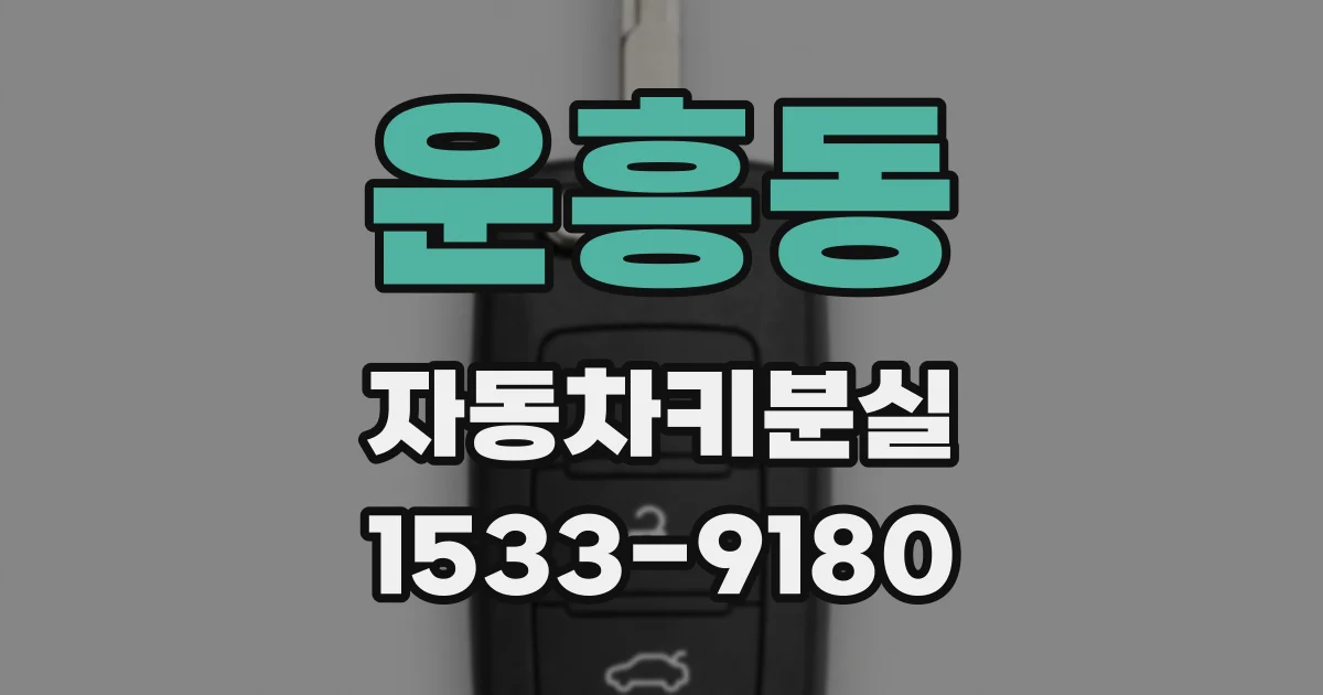 운흥동 자동차키분실