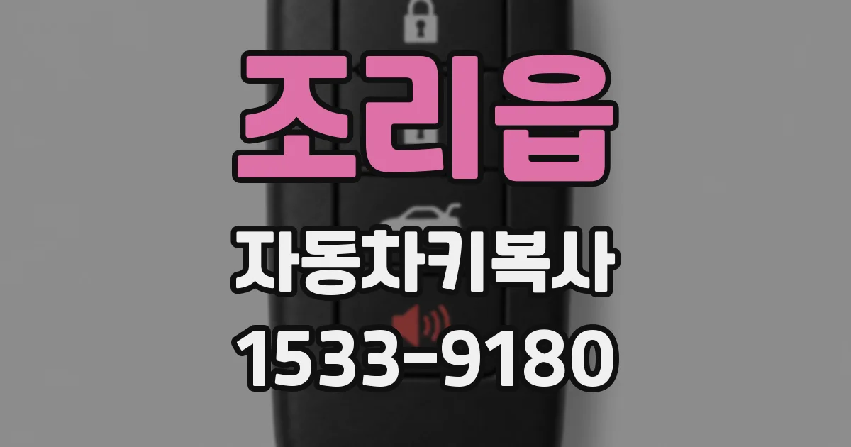 조리읍 자동차키복사