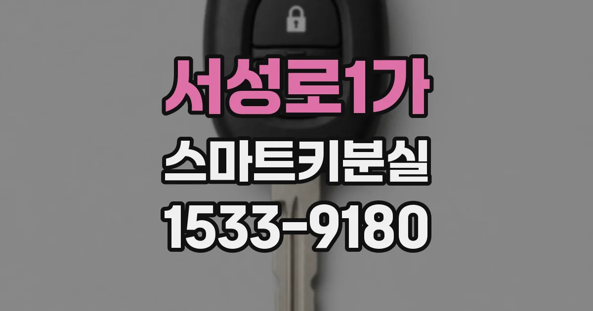 서성로1가 스마트키분실
