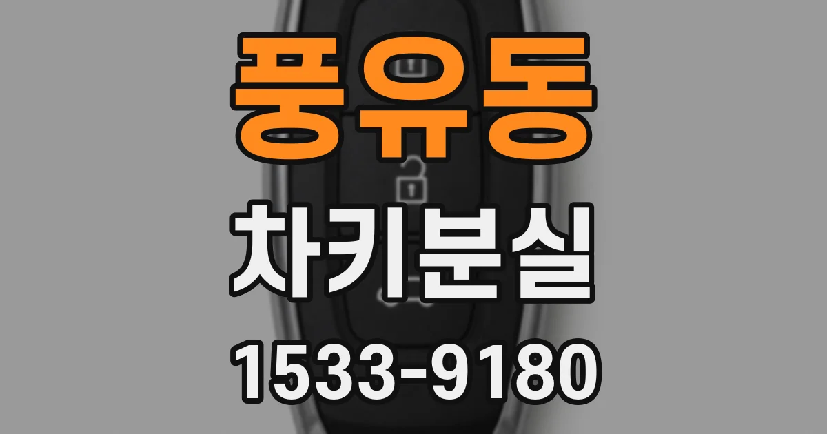 풍유동 차키분실