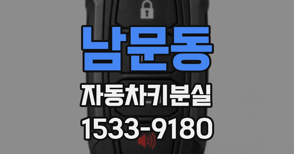 남문동 자동차키분실