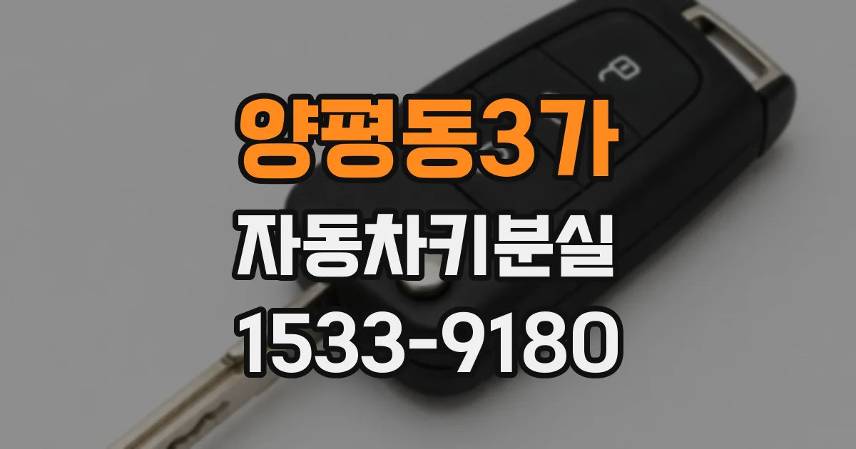 양평동3가 자동차키분실