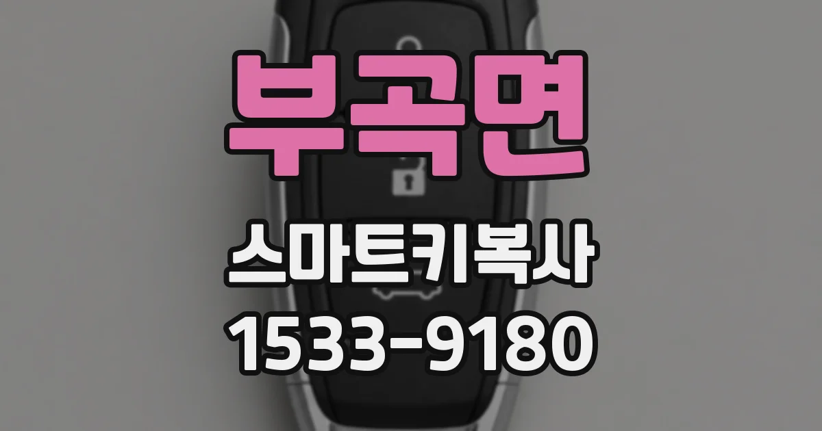 부곡면 스마트키복사