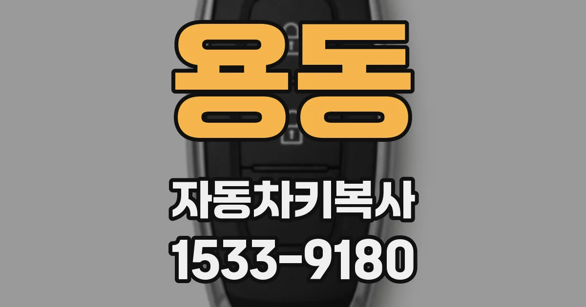 용동 자동차키복사
