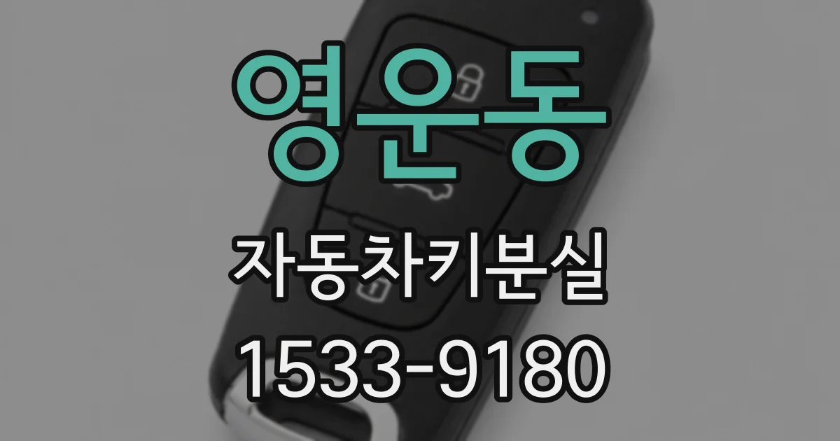 영운동 자동차키분실