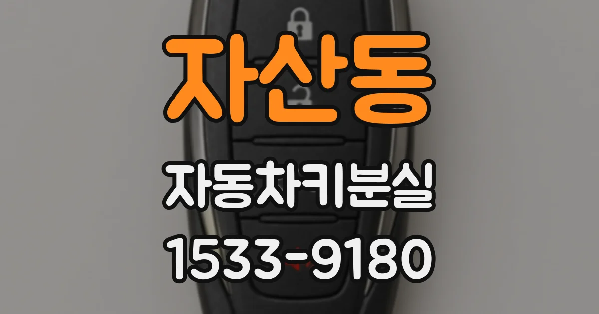 자산동 자동차키분실