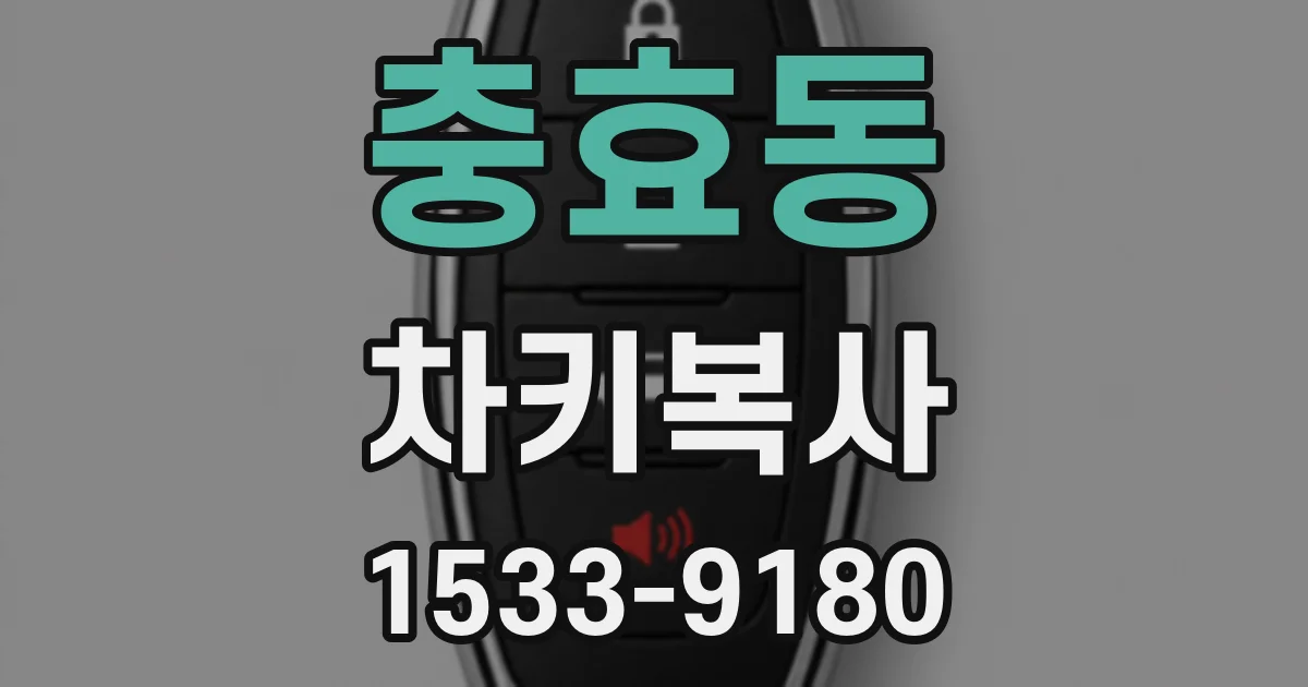 충효동 차키복사