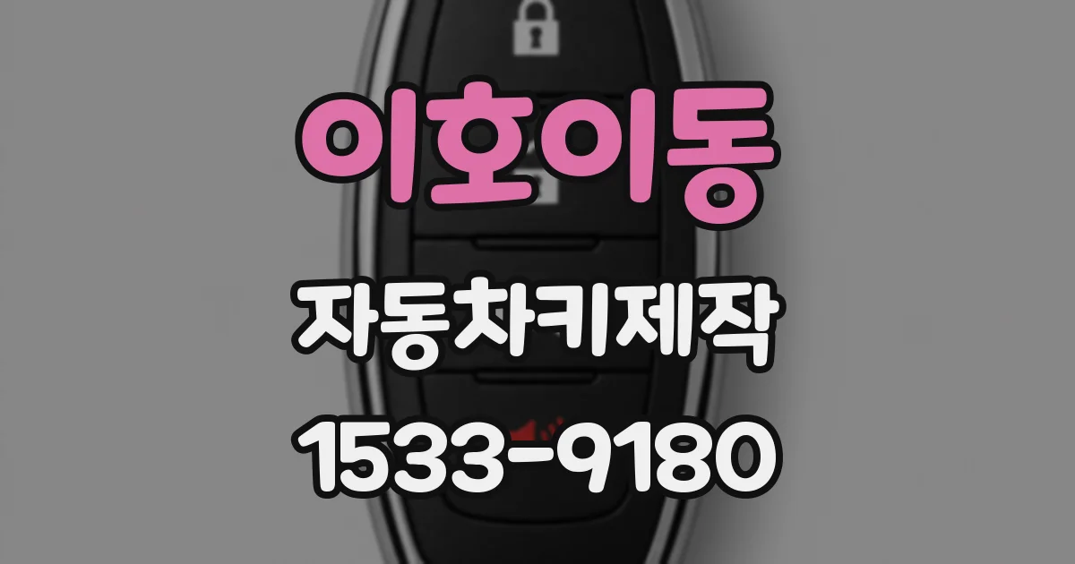이호이동 자동차키제작