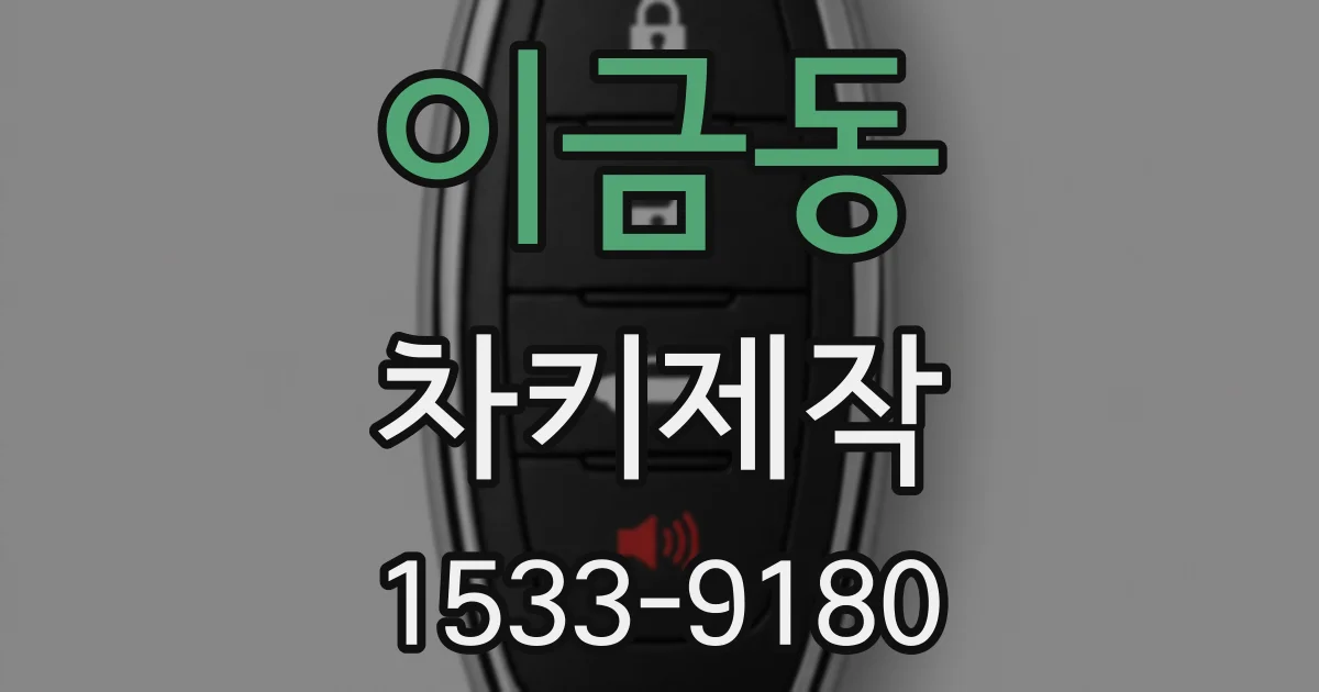 이금동 차키제작