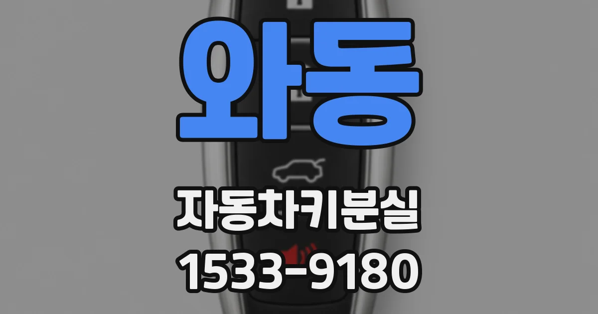 와동 자동차키분실