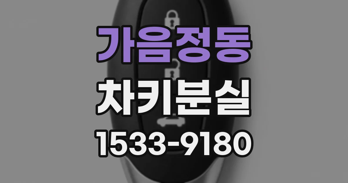 가음정동 차키분실
