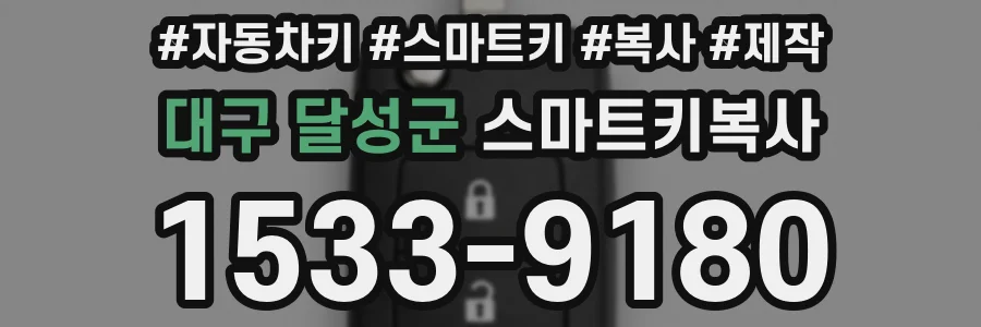 대구 달성군 스마트키복사