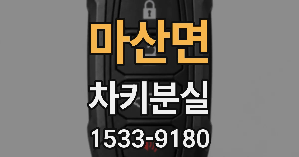 마산면 차키분실