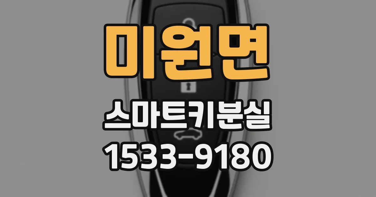 미원면 스마트키분실