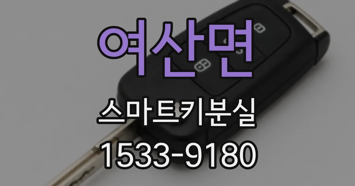 여산면 스마트키분실