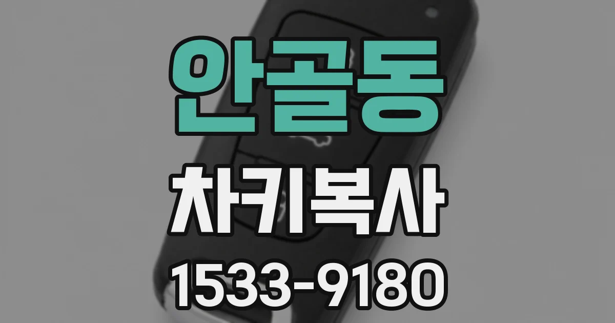 안골동 차키복사