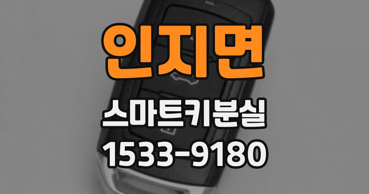 인지면 스마트키분실