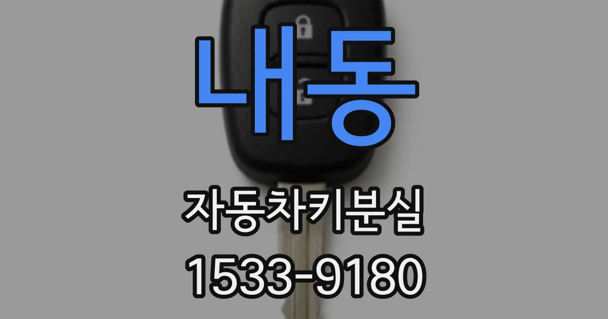 내동 자동차키분실