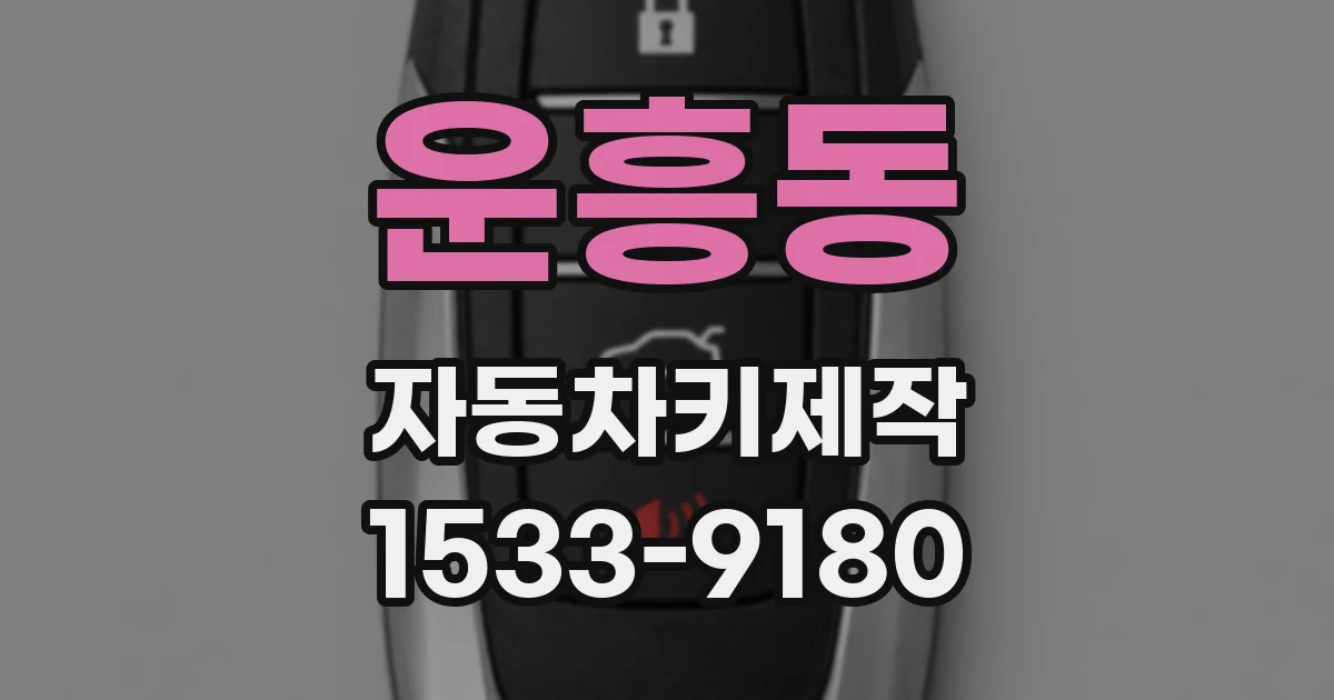 운흥동 자동차키제작