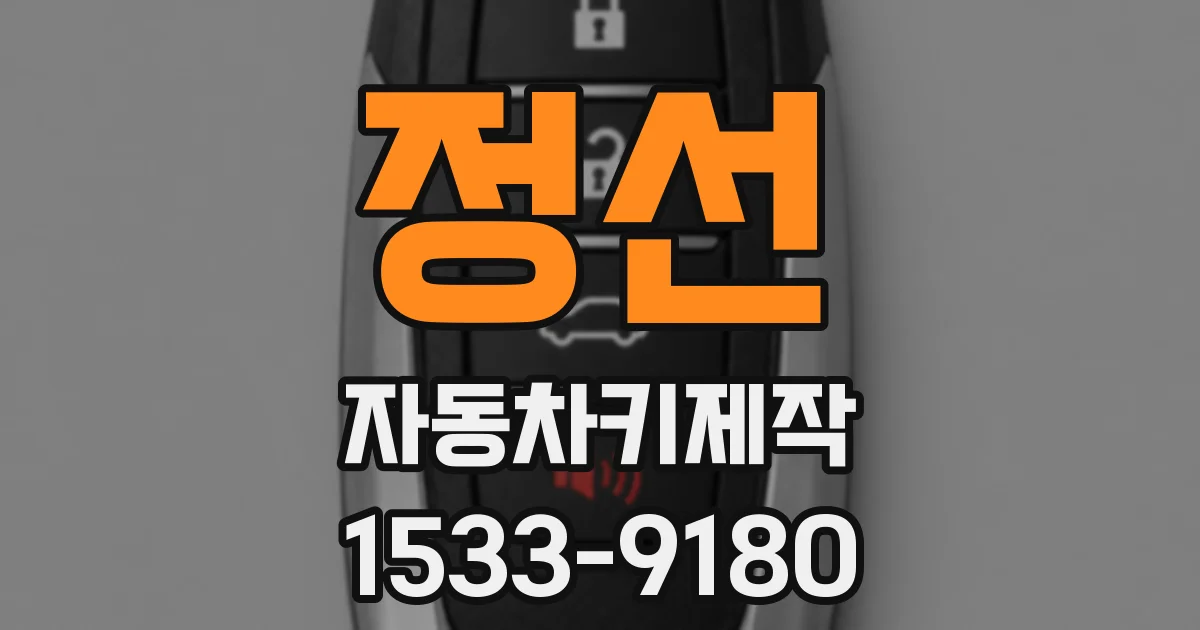 정선 자동차키제작