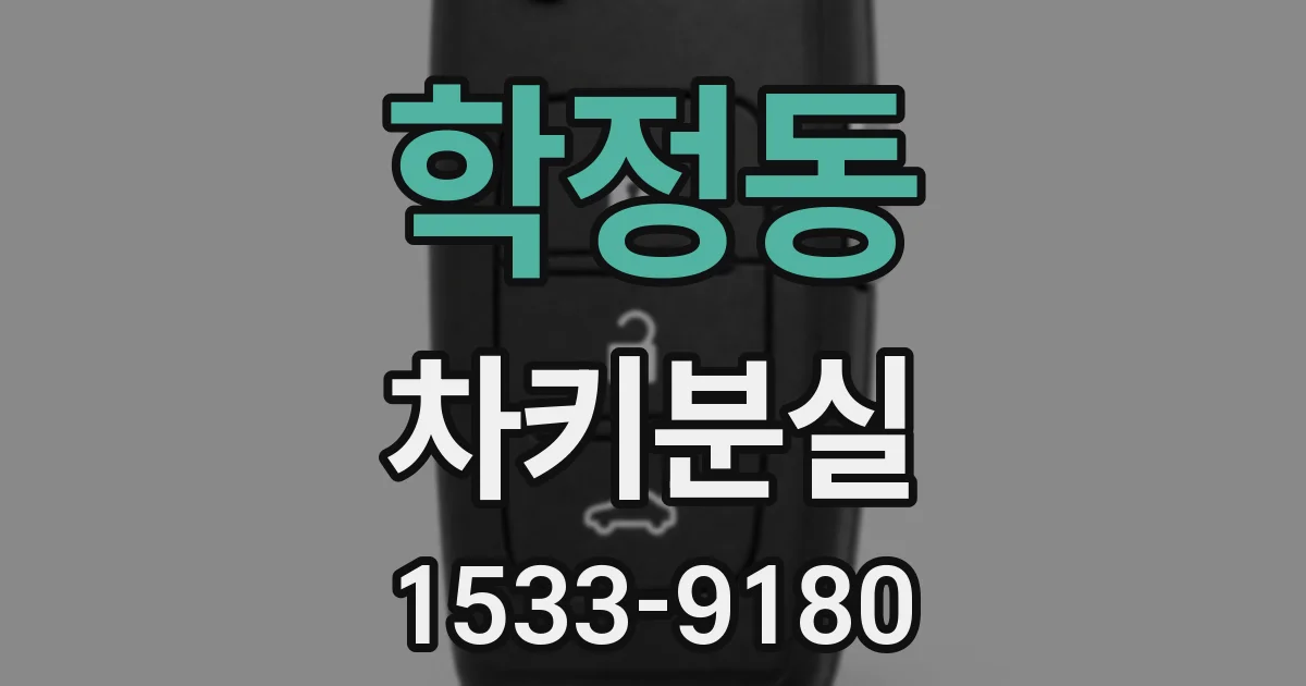 학정동 차키분실