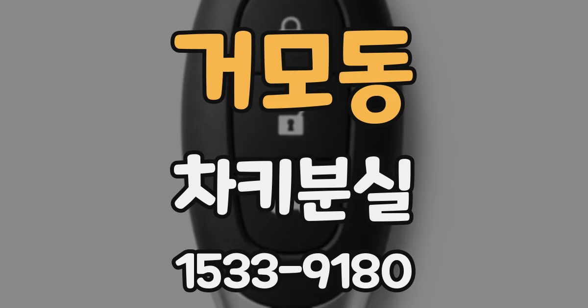 거모동 차키분실