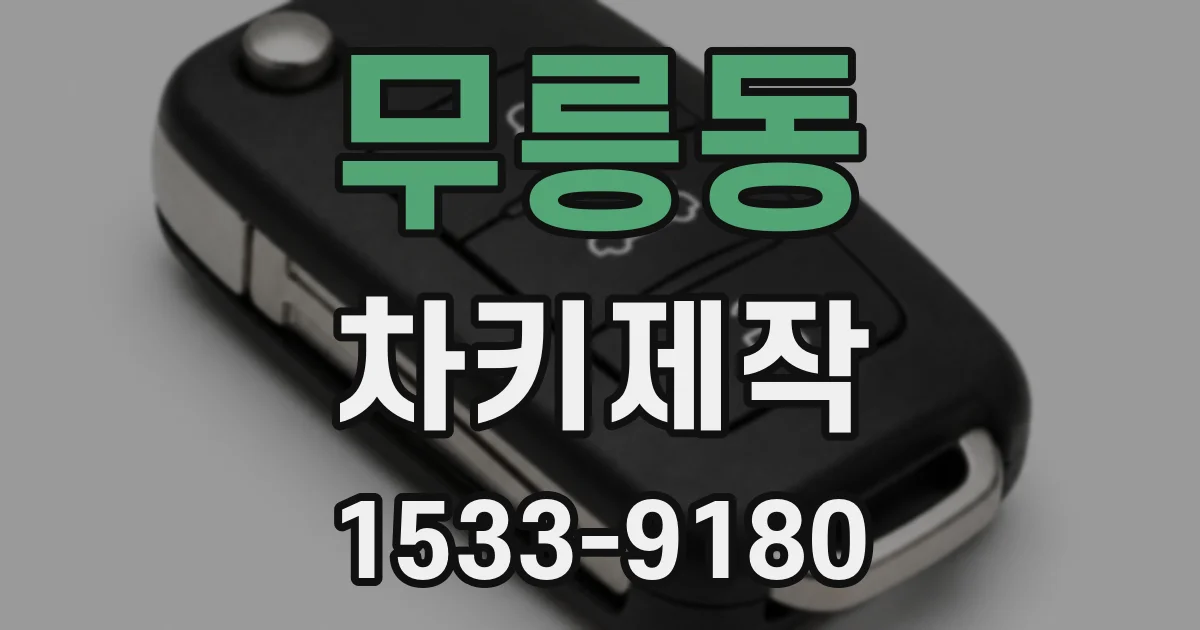 무릉동 차키제작