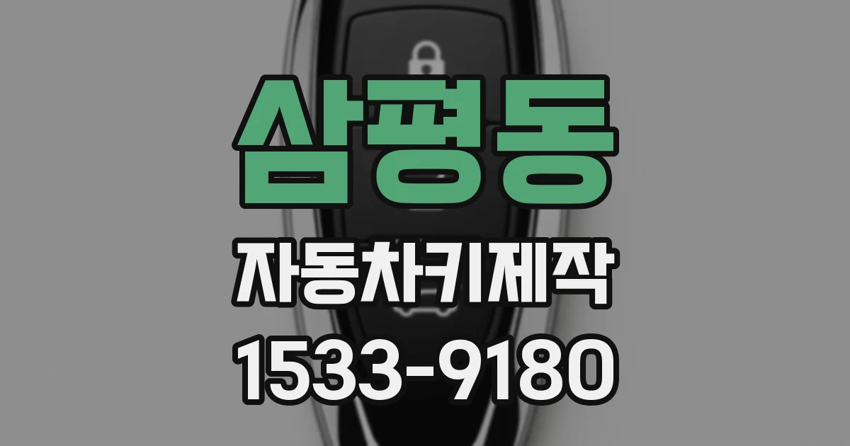 삼평동 자동차키제작