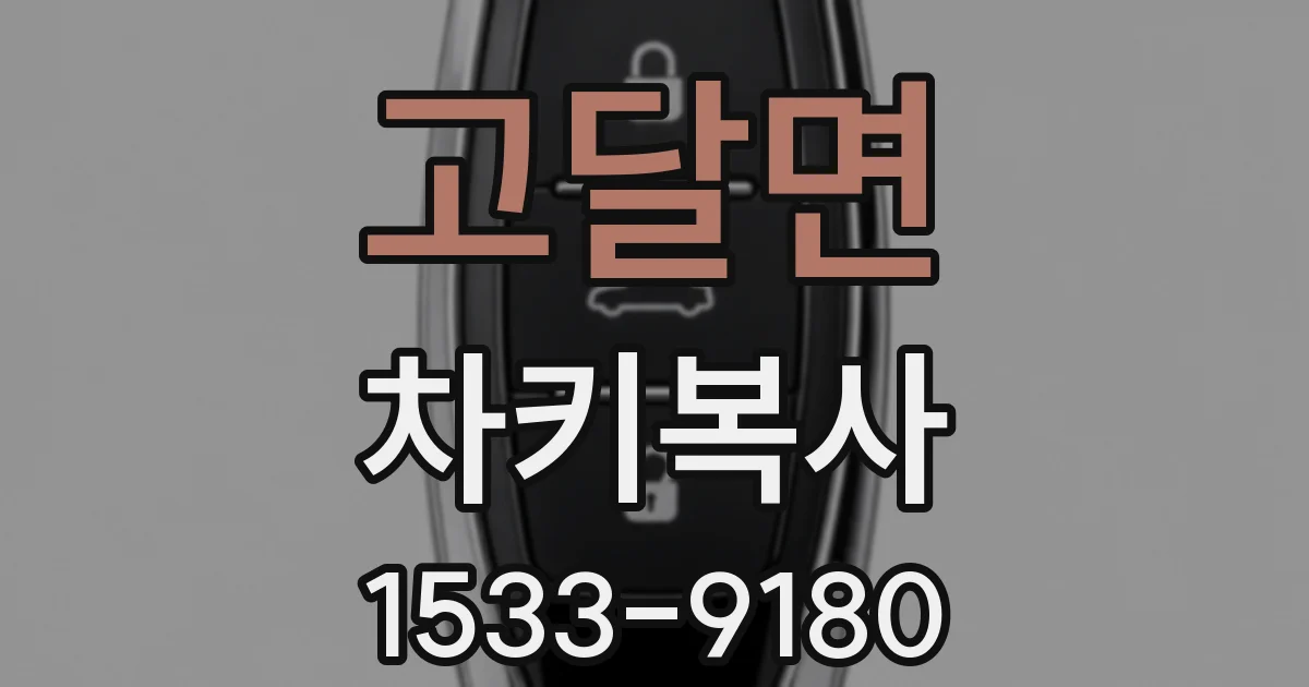 고달면 차키복사