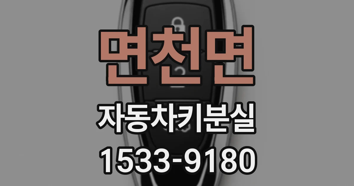 면천면 자동차키분실