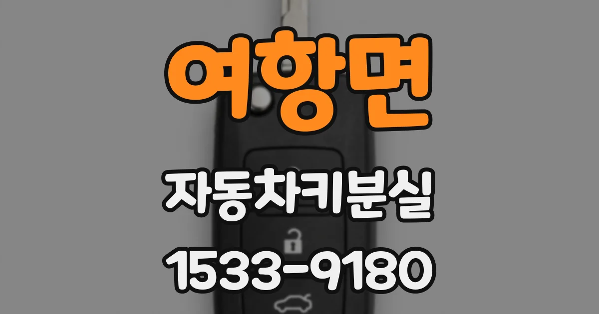 여항면 자동차키분실