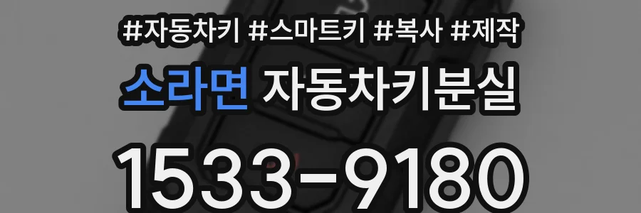소라면 자동차키분실