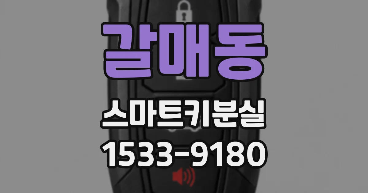 갈매동 스마트키분실