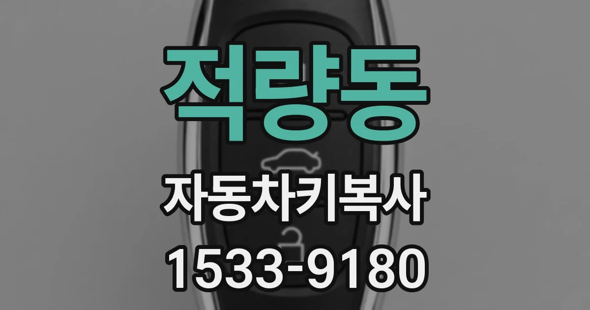 적량동 자동차키복사