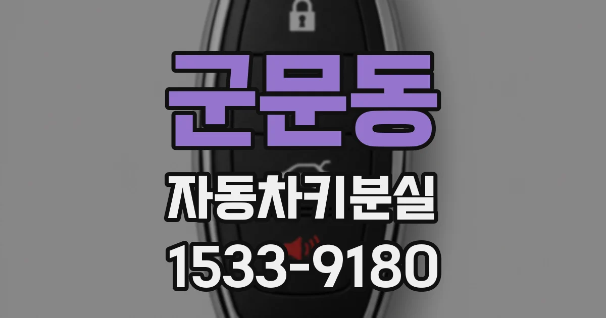 군문동 자동차키분실