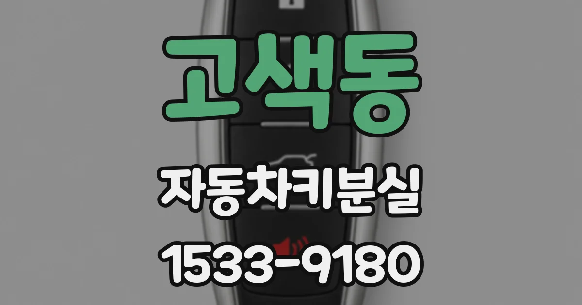 고색동 자동차키분실