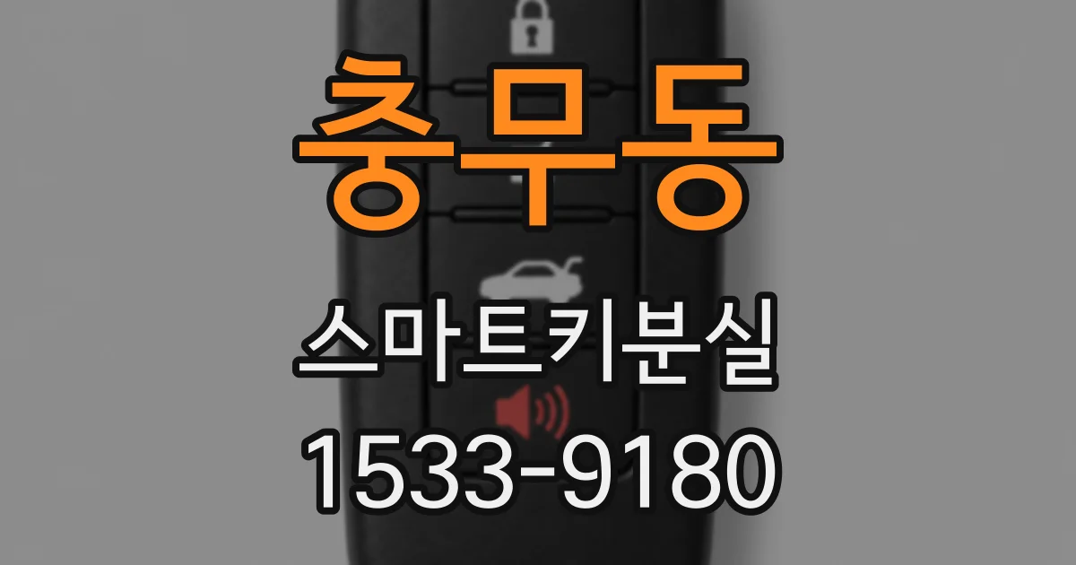 충무동 스마트키분실
