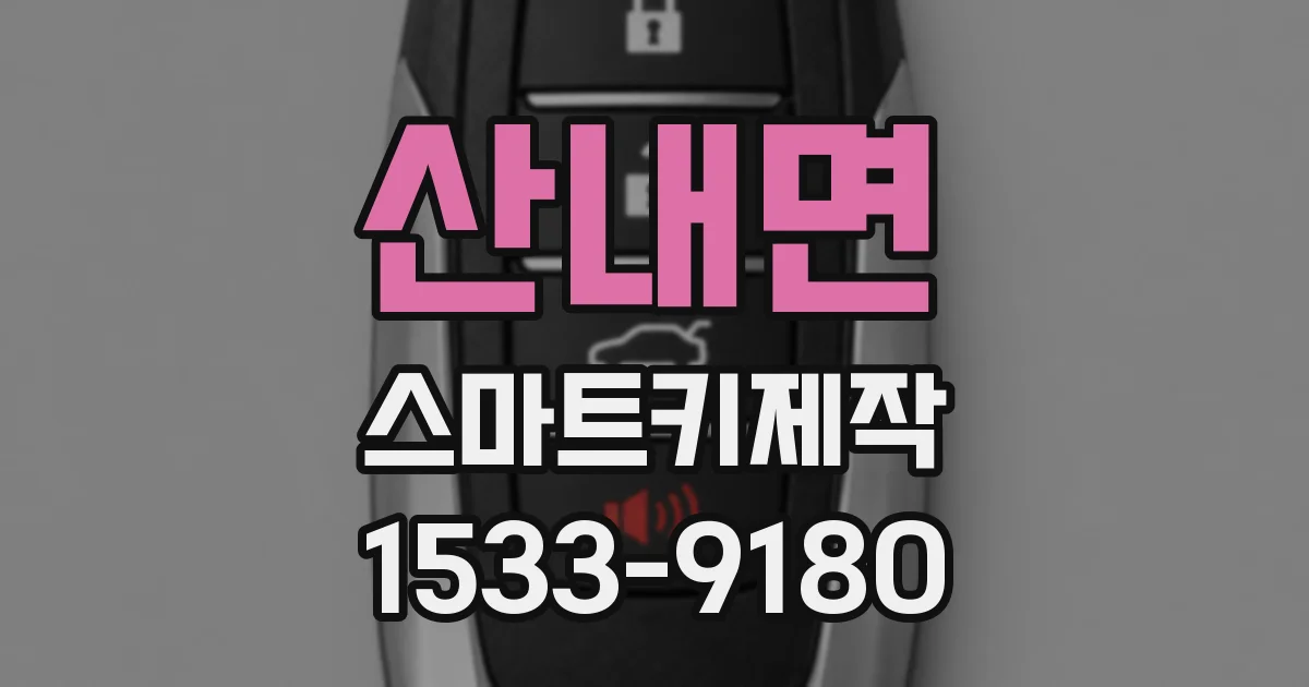 산내면 스마트키제작