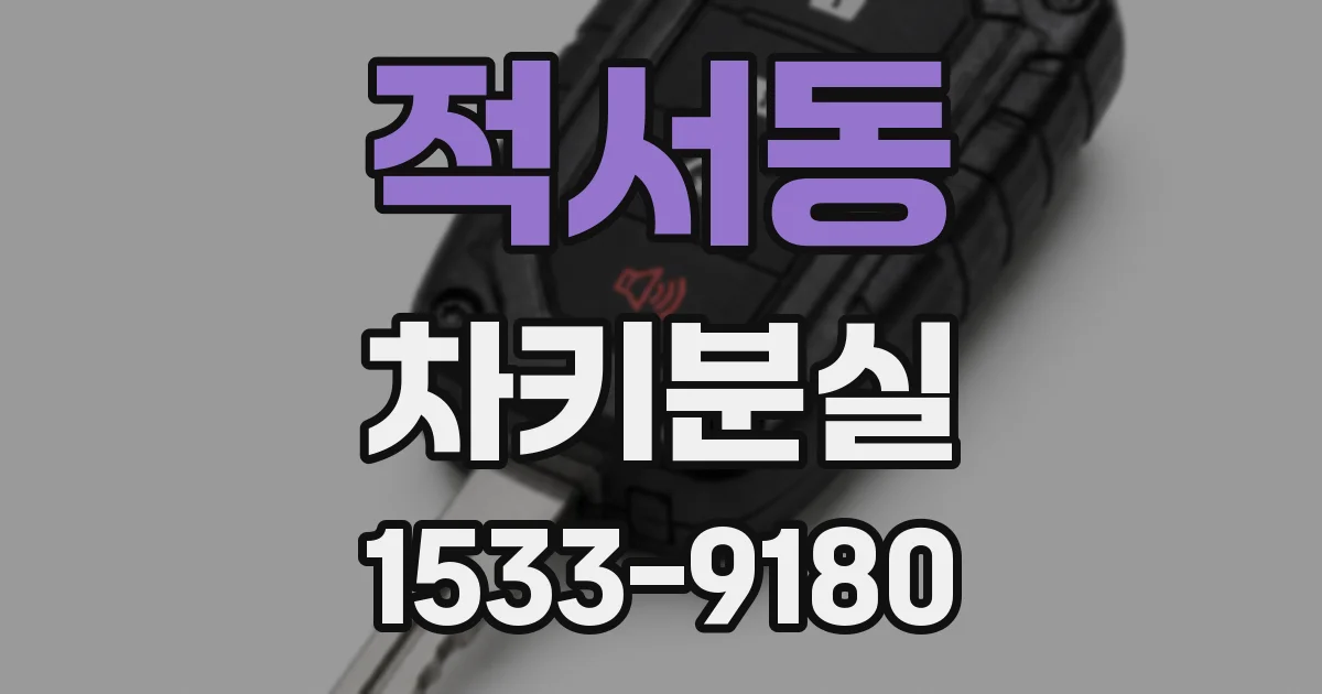 적서동 차키분실