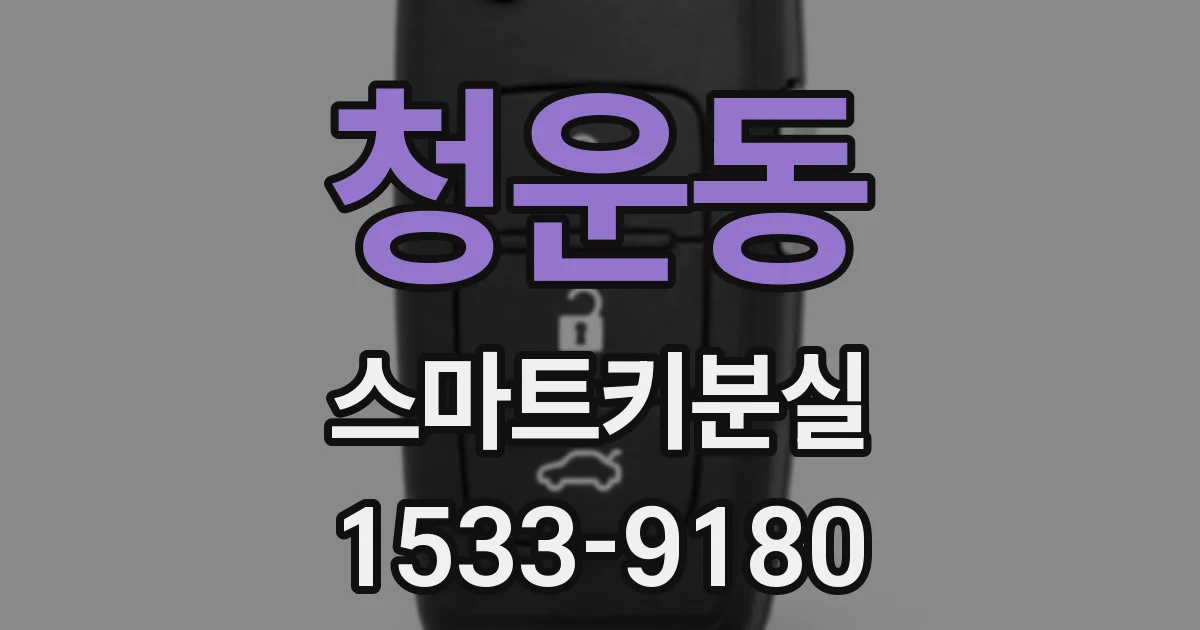 청운동 스마트키분실