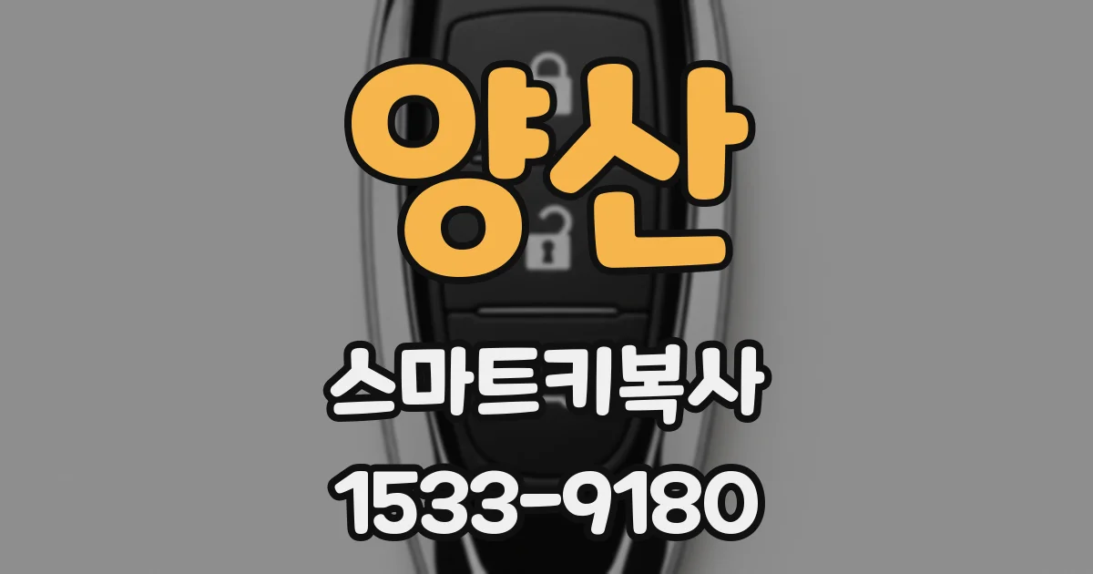 양산 스마트키복사