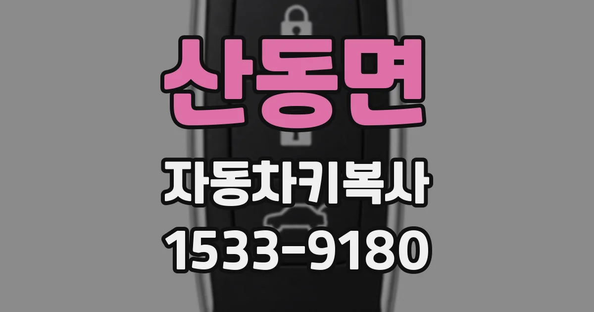 산동면 자동차키복사
