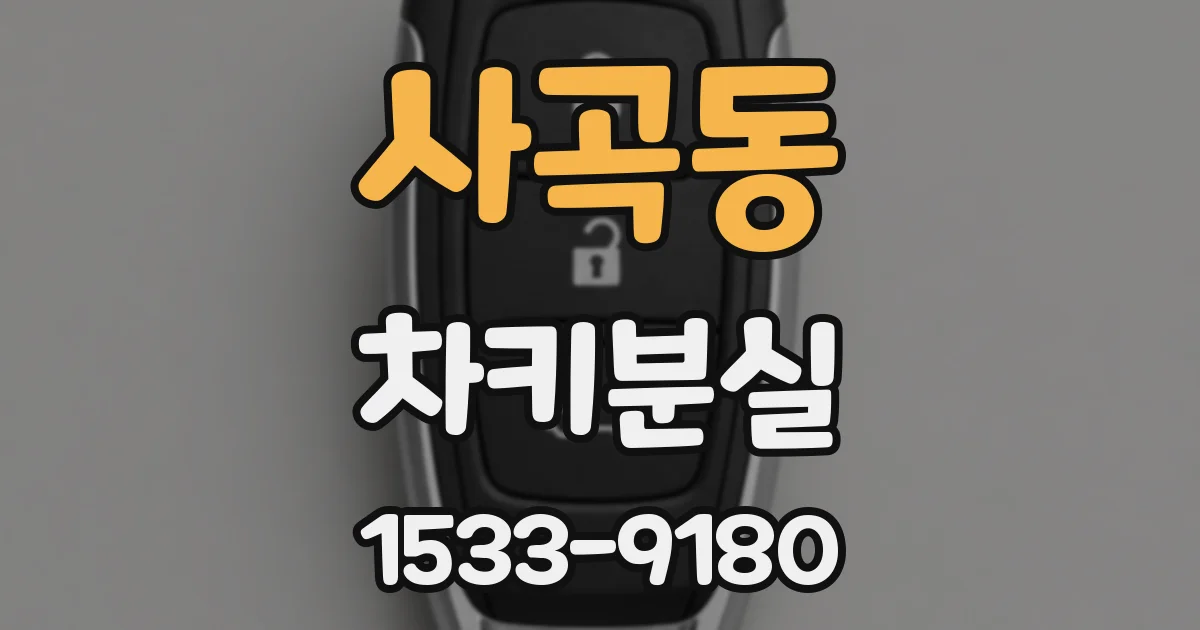 사곡동 차키분실
