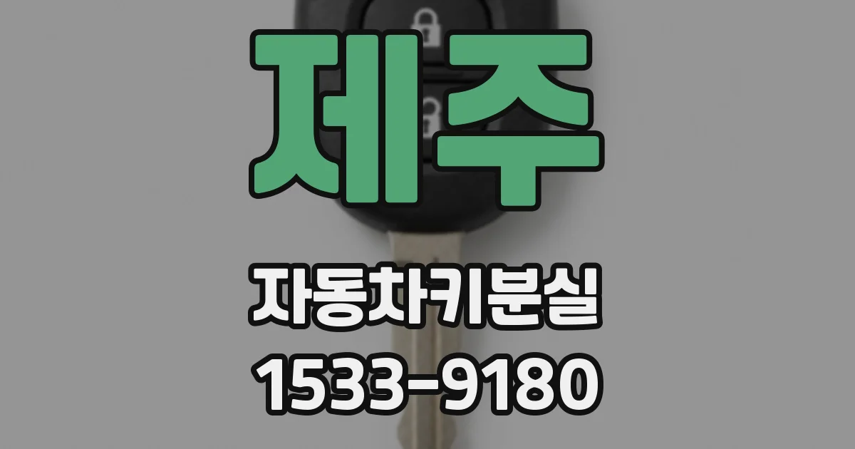 제주 자동차키분실