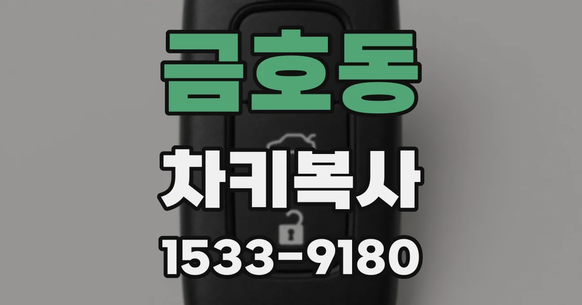 금호동 차키복사