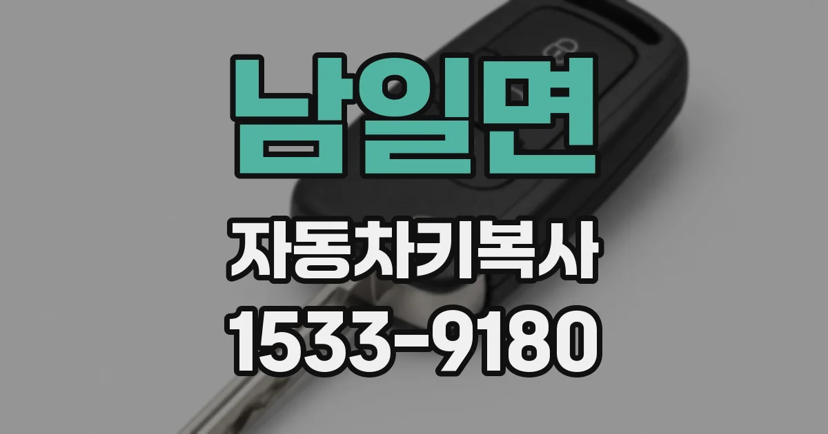 남일면 자동차키복사