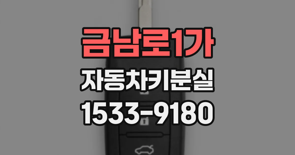 금남로1가 자동차키분실