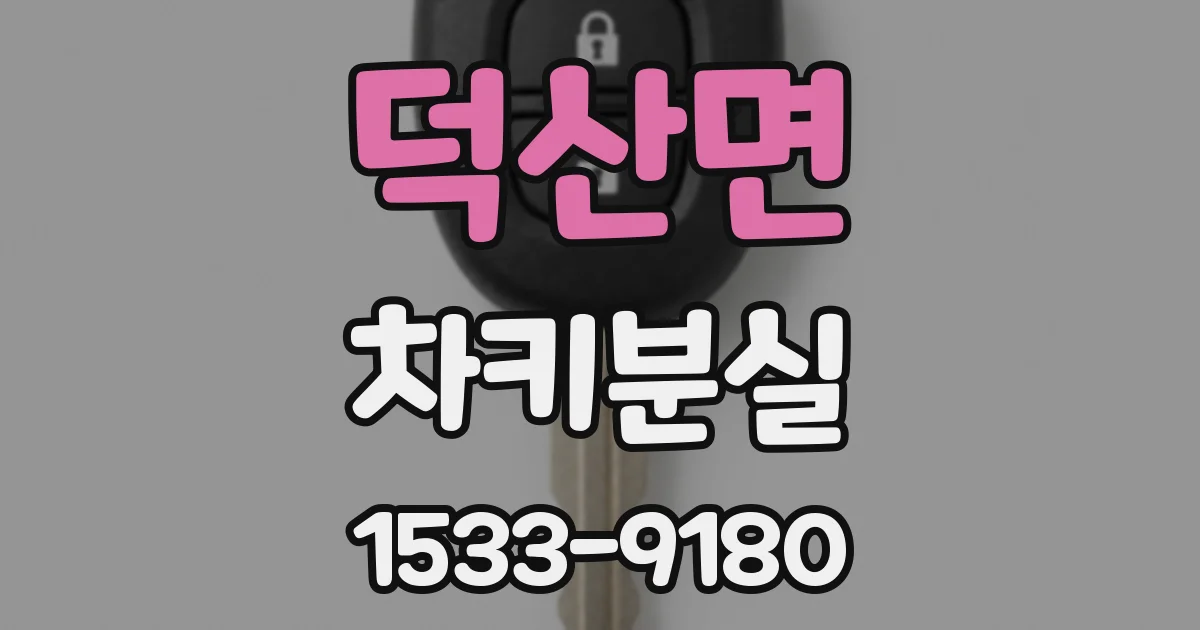 덕산면 차키분실