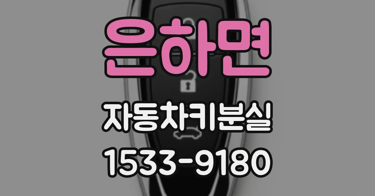 은하면 자동차키분실