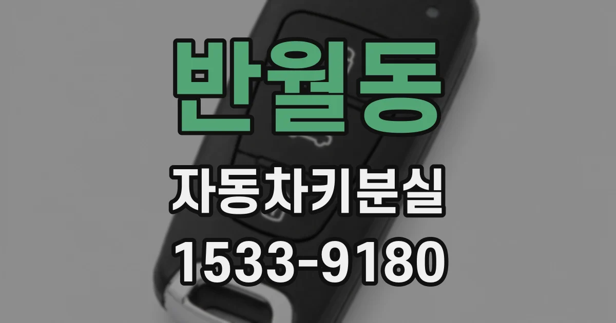 반월동 자동차키분실